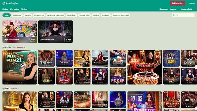 suomikasino live screenshot