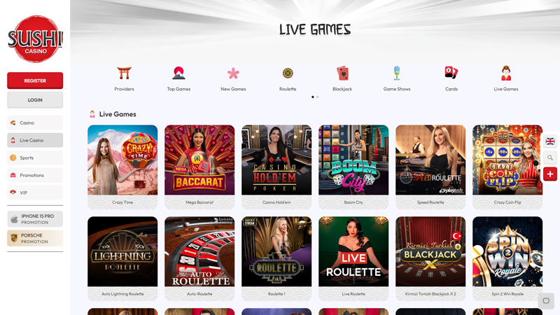 sushi-casino live screenshot