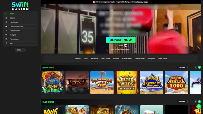 swift-casino lobby screenshot