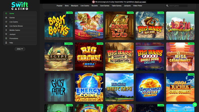 swift-casino slots screenshot