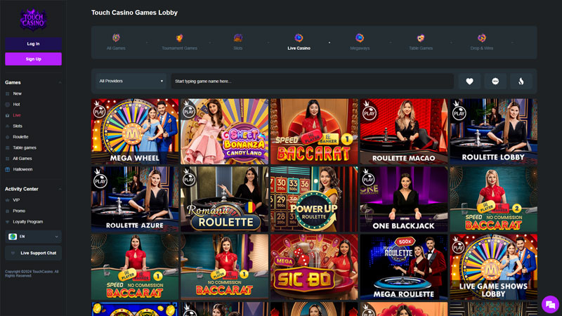 Thumbnail touchcasino live