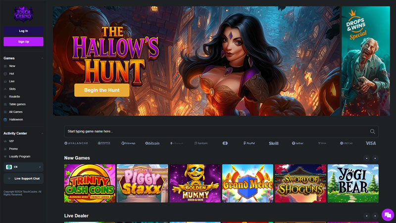 Thumbnail touchcasino lobby