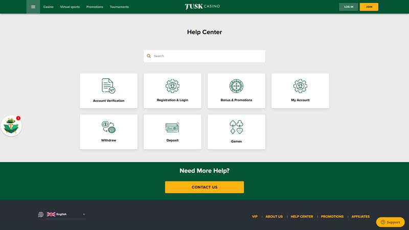 Thumbnail tusk-casino support