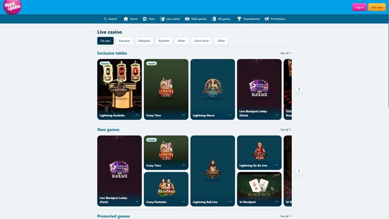 vera-and-john-casino live screenshot