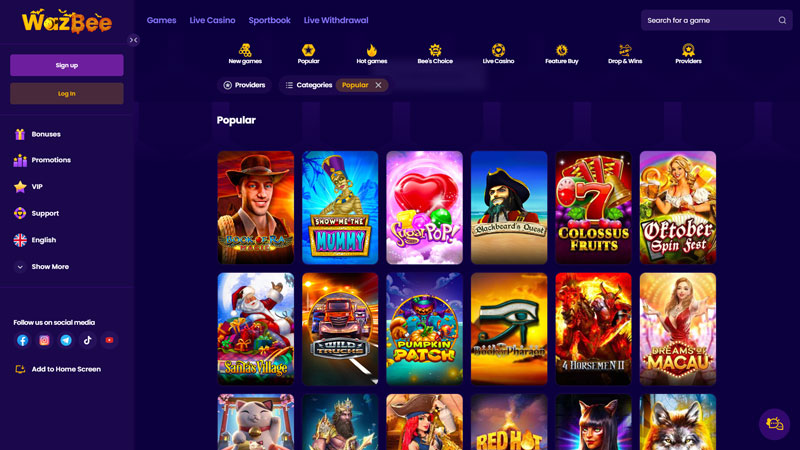 wazbee slots screenshot