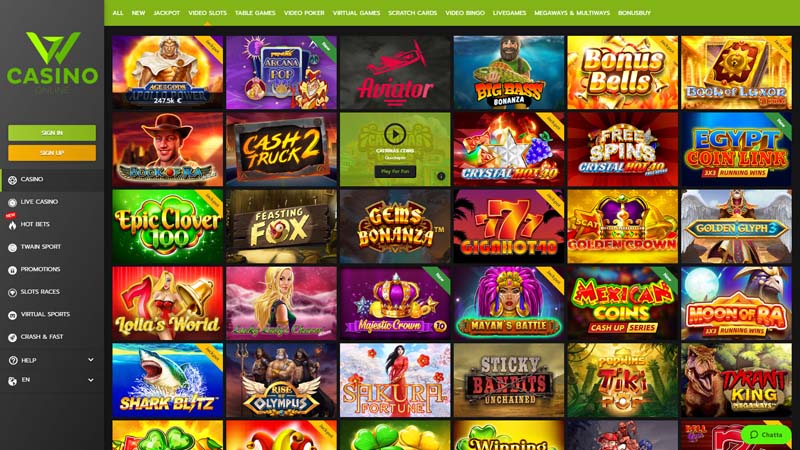 wcasino slots screenshot