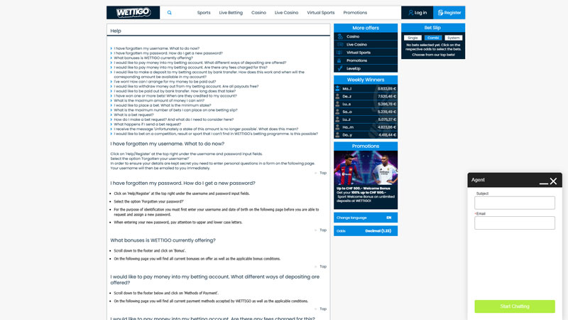 wettigo support screenshot