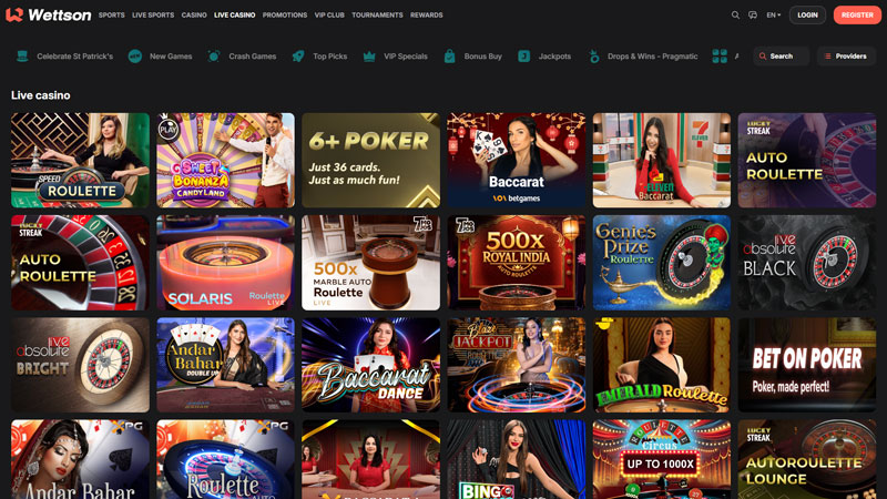 wettson live screenshot