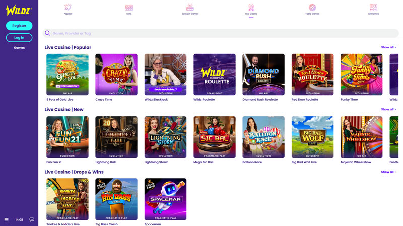 wildz live screenshot