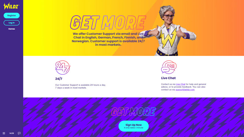 wildz support screenshot