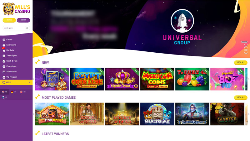 wills-casino lobby screenshot