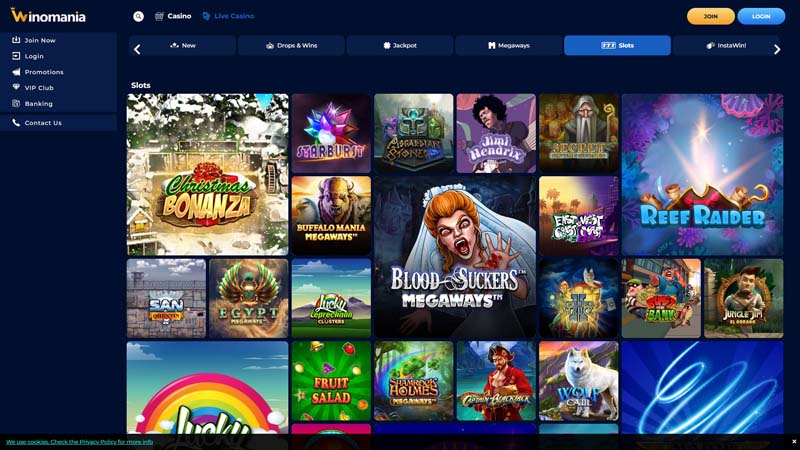 winomania-casino slots screenshot
