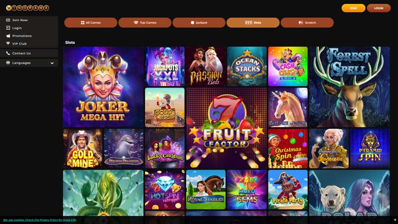 winorama-casino slots screenshot