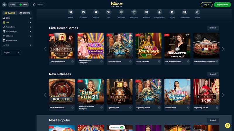 winz live screenshot