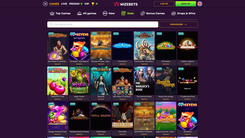 Thumbnail wizebets slots
