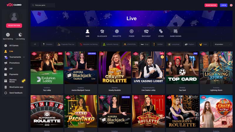 woo-casino live screenshot