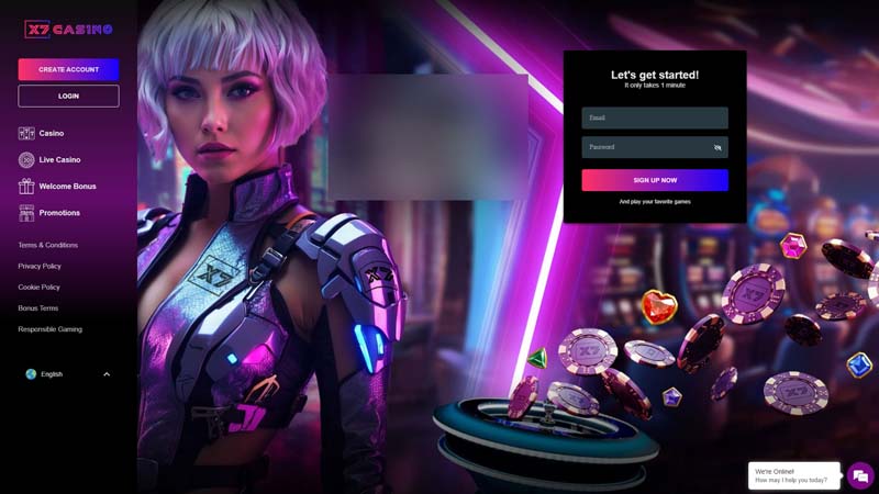 x7-casino lobby screenshot