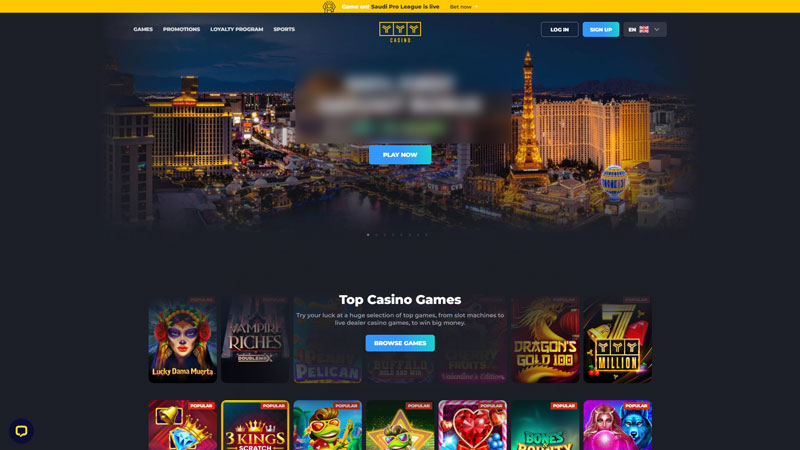 yyy-casino lobby screenshot